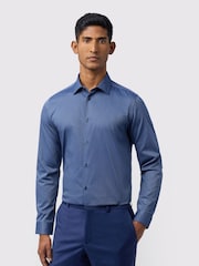 Ted Baker Tailoring Blue Leda Navy Micro Geo Shirt - Image 1 of 3