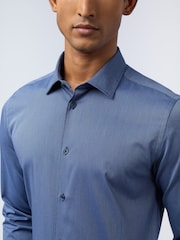 Ted Baker Tailoring Blue Leda Navy Micro Geo Shirt - Image 2 of 3