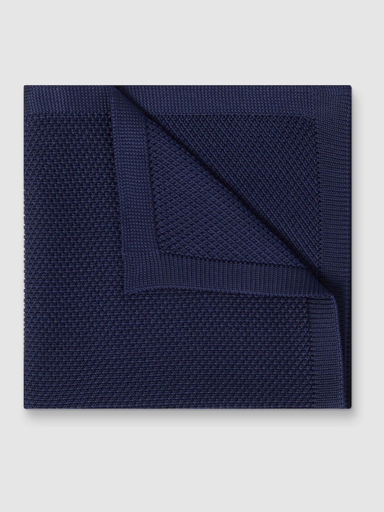 Antique Rogue Blue Knitted Handkerchief - Image 1 of 2 Antique Rogue Blue Knitted Handkerchief - Image 1 of 2