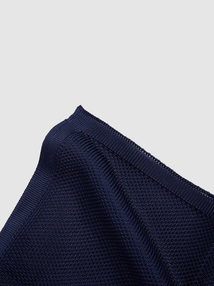 Antique Rogue Blue Knitted Handkerchief - Image 2 of 2 Antique Rogue Blue Knitted Handkerchief - Image 2 of 2
