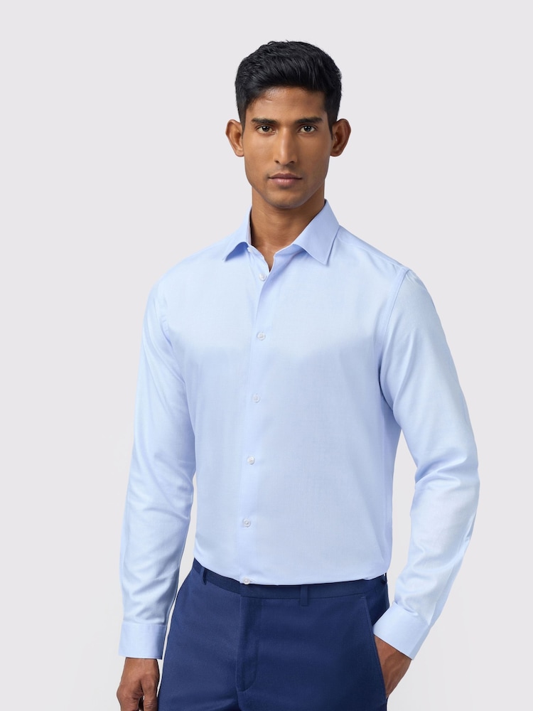 Ted Baker Tailoring Blue Triton Micro Dot Shirt - Image 1 of 3