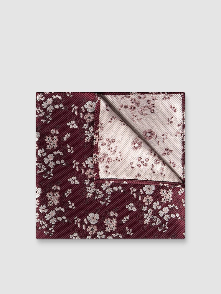 Antique Rogue Red Busy Floral Handkerchief - Image 1 of 2 Antique Rogue Red Busy Floral Handkerchief - Image 1 of 2