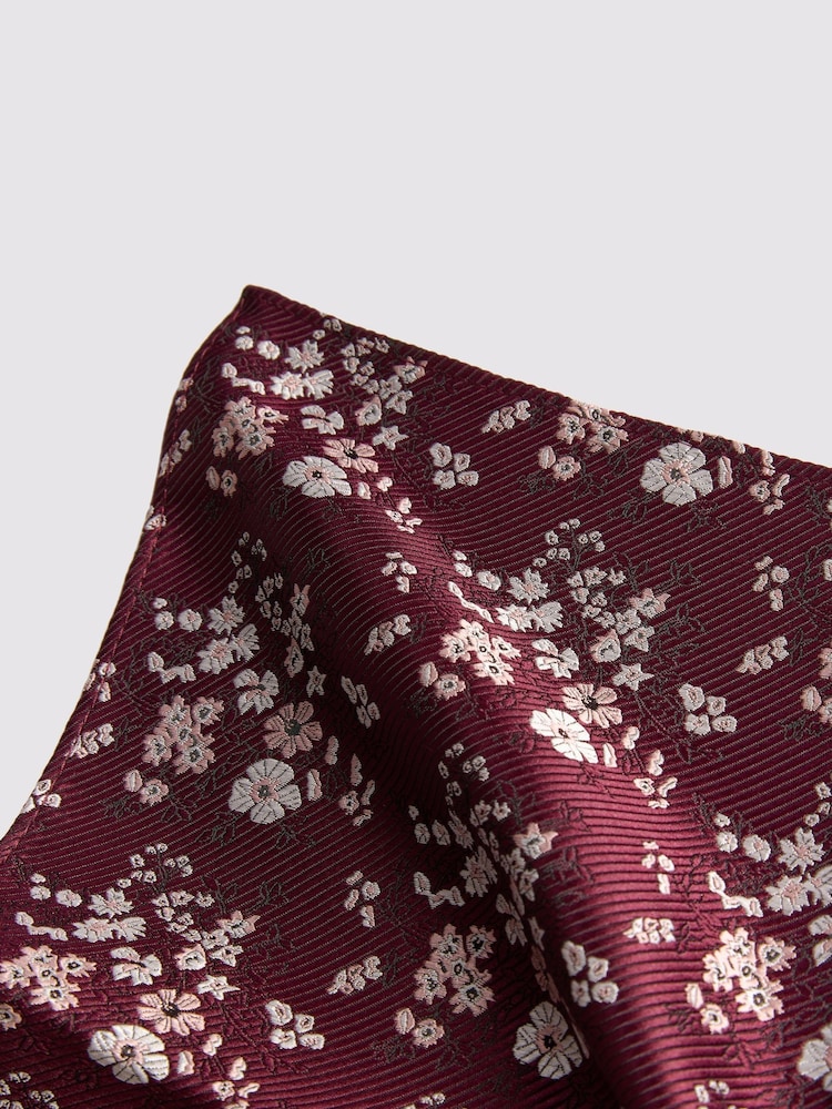 Antique Rogue Red Busy Floral Handkerchief - Image 2 of 2 Antique Rogue Red Busy Floral Handkerchief - Image 2 of 2
