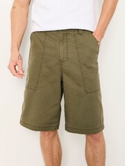 FatFace Pascal Khaki Green Utility Shorts - Image 1 of 6