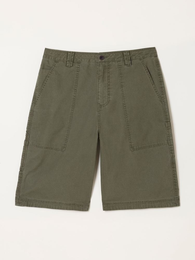 FatFace Pascal Khaki Green Utility Shorts - Image 6 of 6