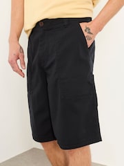 FatFace Pascal Washed Black Utility Shorts - Image 4 of 6