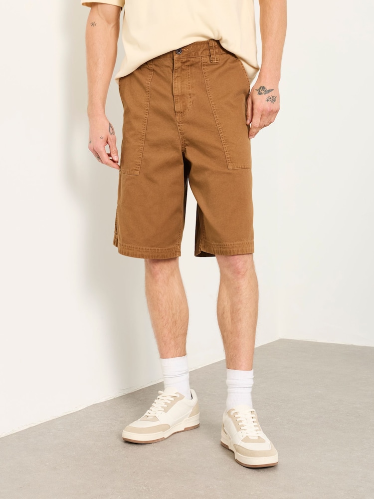FatFace Pascal Tan Brown Utility Shorts - Image 1 of 6