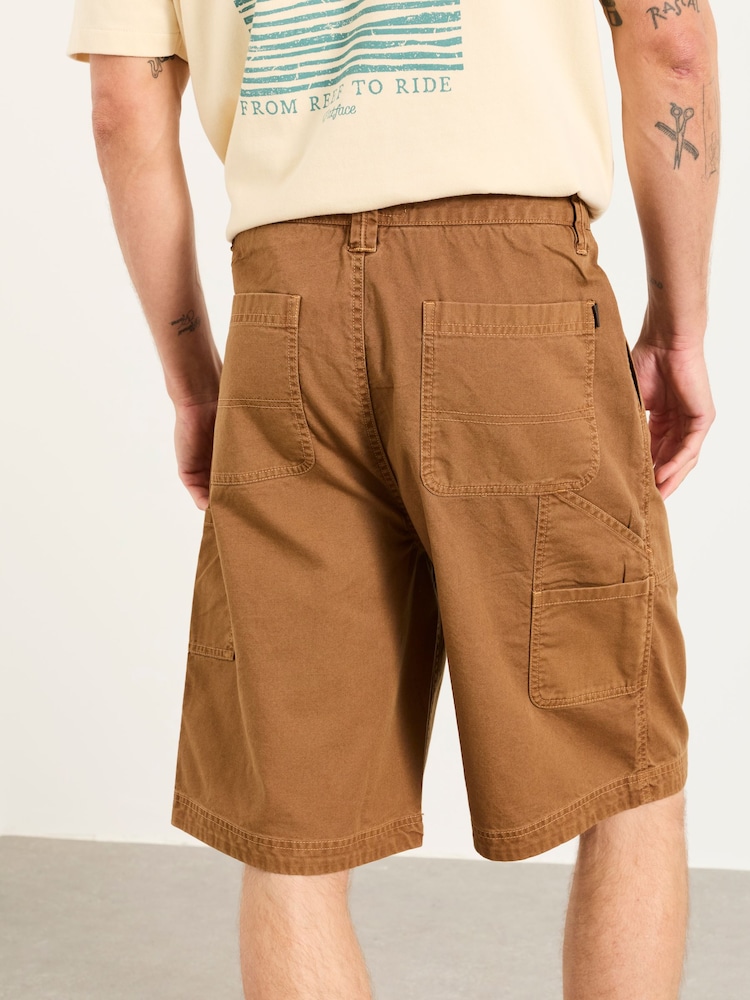 FatFace Pascal Tan Brown Utility Shorts - Image 2 of 6