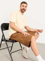 FatFace Pascal Tan Brown Utility Shorts - Image 4 of 6