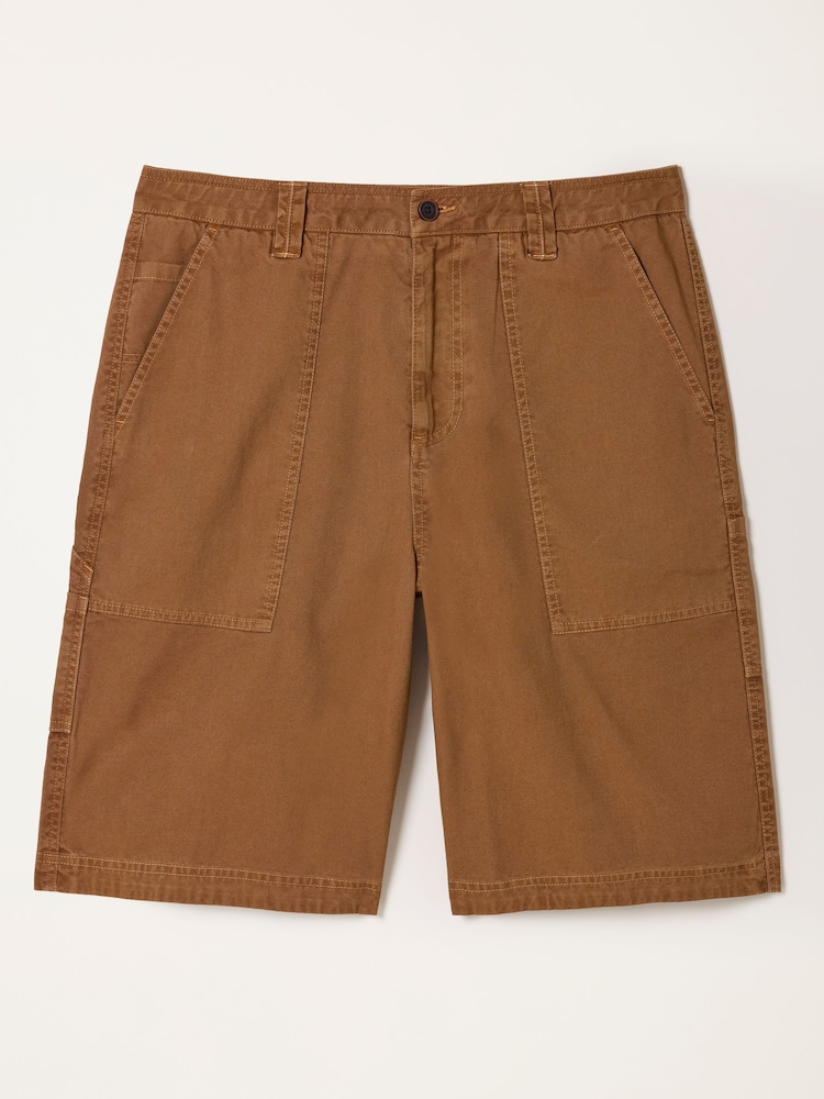 FatFace Pascal Tan Brown Utility Shorts - Image 6 of 6