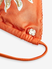 Never Fully Dressed Orange Sun Embellished Triangle Bikini Top - Image 8 of 8