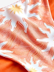 Never Fully Dressed Orange Sun Tie Side Shine Tummy Control High Waist Bikini Briefs - Image 9 of 9