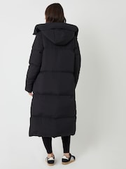 Threadbare Black Longline Puffer Jacket - Image 2 of 4