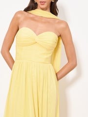 Lipsy Yellow Birdesmaid Multiway Scarf Maxi Dress - Image 2 of 5