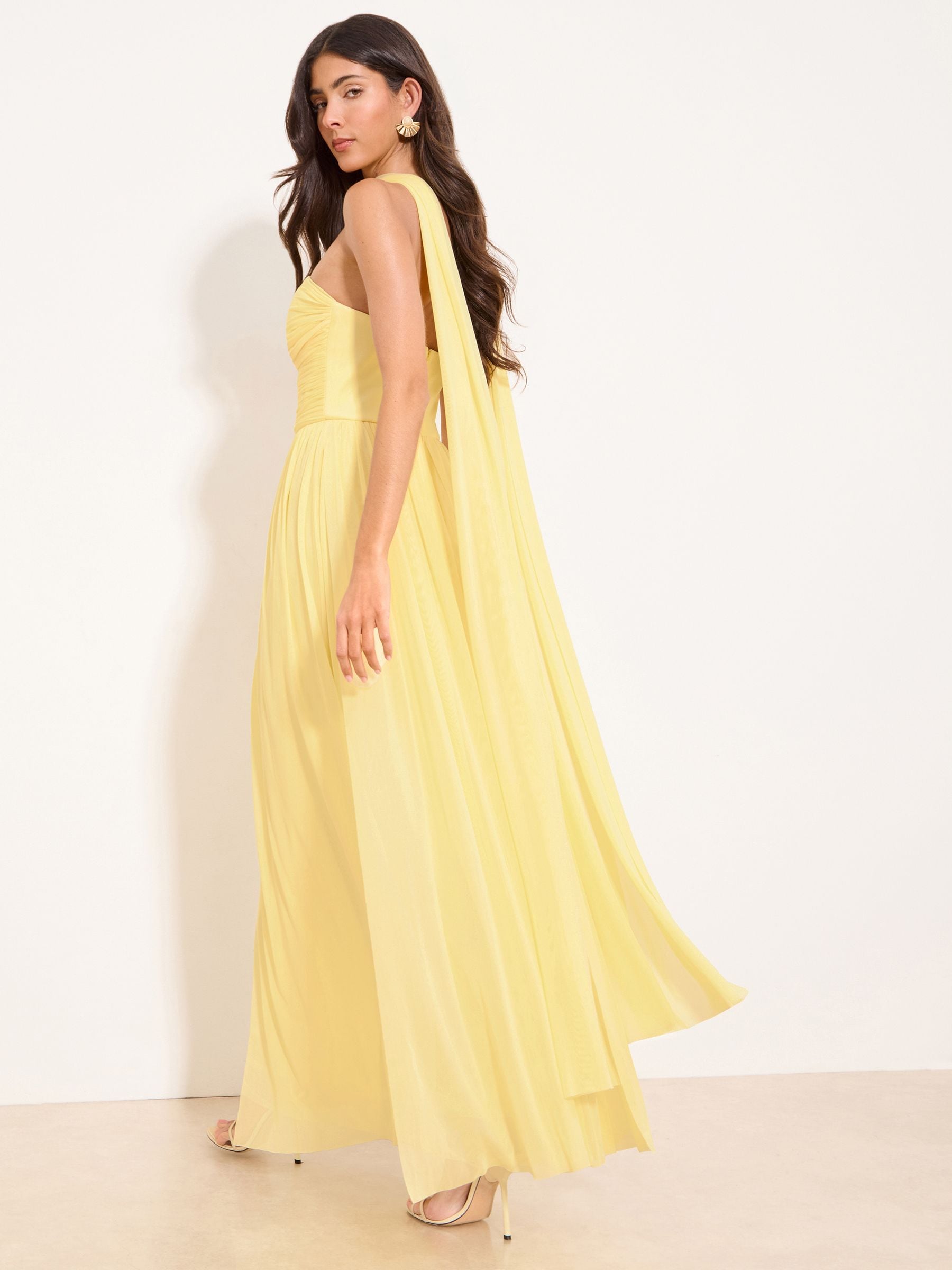 Buy Lipsy Yellow Bridesmaid Multiway Scarf Maxi Dress from Next USA