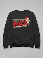 All + Every Black Santa Baby Vintage Microphone Christmas Lyric Eartha Kitt Sweatshirt - Image 3 of 4