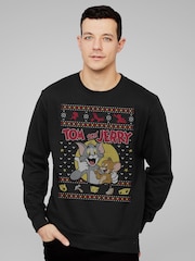 All + Every Black Tom and Jerry Christmas Traps Sweatshirt - Image 2 of 4