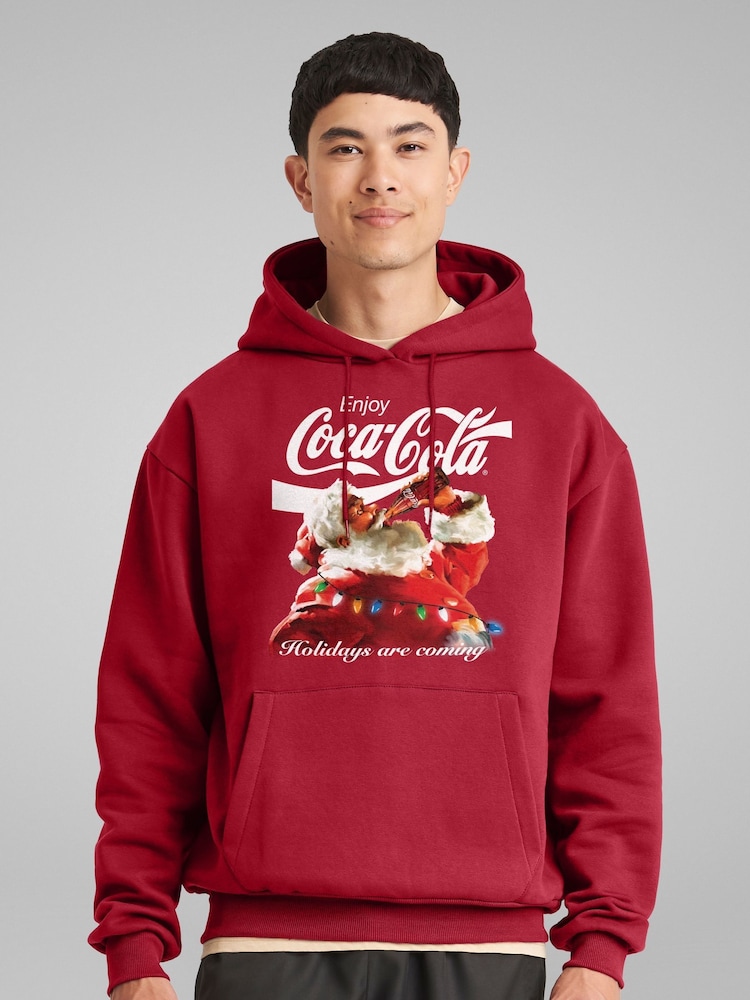 All + Every Red Coca Cola Holidays Are Coming Lights Hooded Sweatshirt - Image 2 of 4