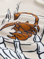 Charcoal / White / Stone Relaxed Fit Graphic Print T-Shirts 3 Pack - Image 9 of 15