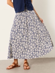 FatFace Blue Shells Harlow Jersey Midi Skirt - Image 3 of 5