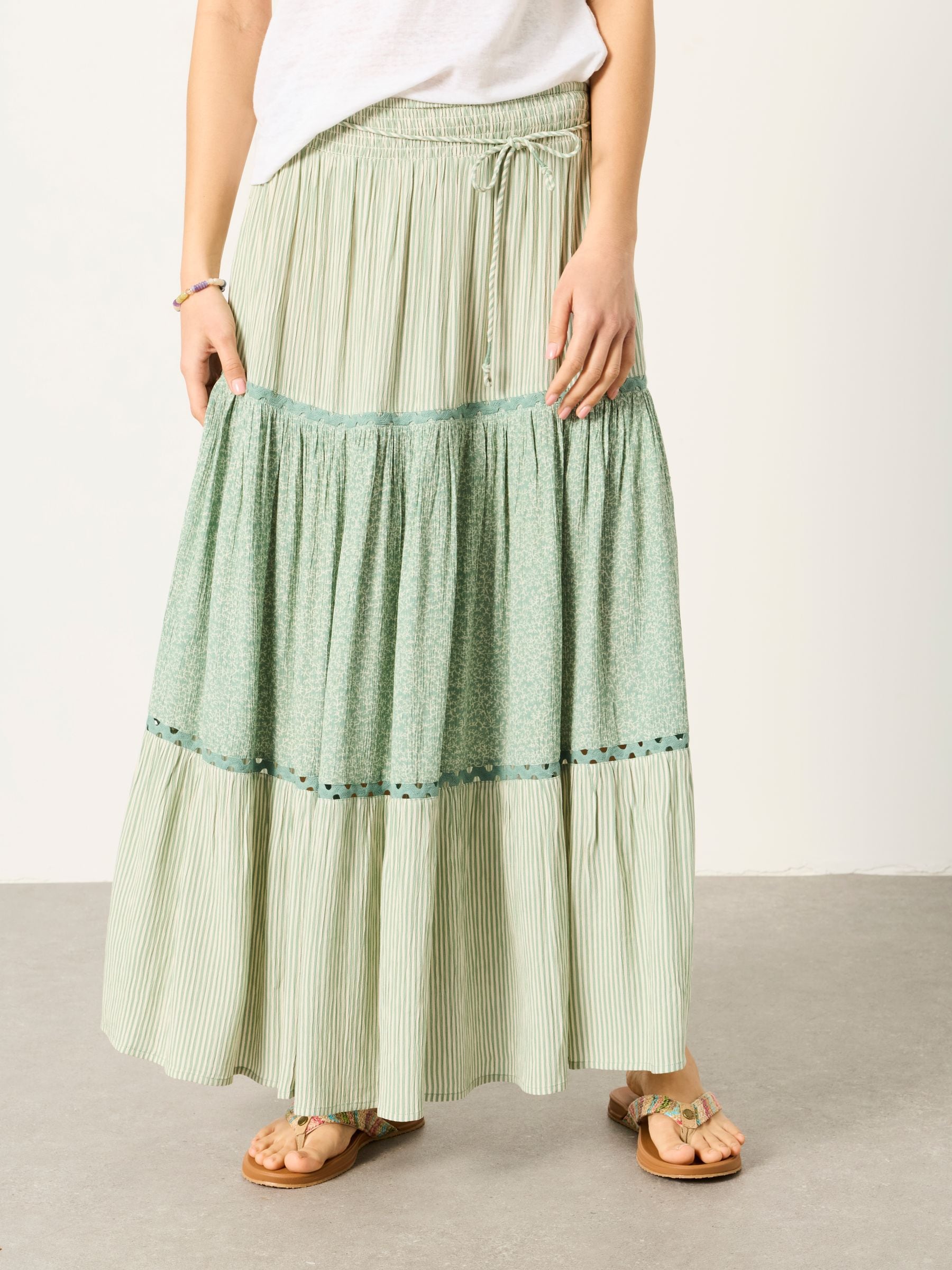 Buy FatFace Jayla Green Coral Texture Maxi Skirt from Next USA