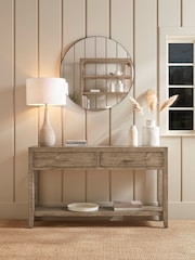 Cox & Cox Natural Harlow Console Table - Image 1 of 5