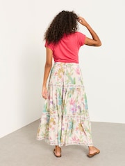 FatFace Jayla Ivory Tropical Maxi Skirt - Image 3 of 7