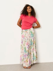 FatFace Jayla Ivory Tropical Maxi Skirt - Image 5 of 7