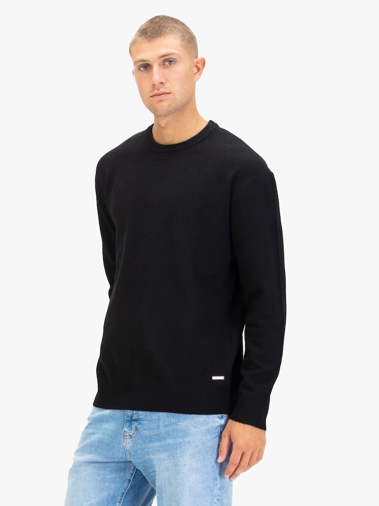 Luke 1977 Salcombre Black Knitted Jumper - Image 1 of 6 Luke 1977 Salcombre Black Knitted Jumper - Image 1 of 6