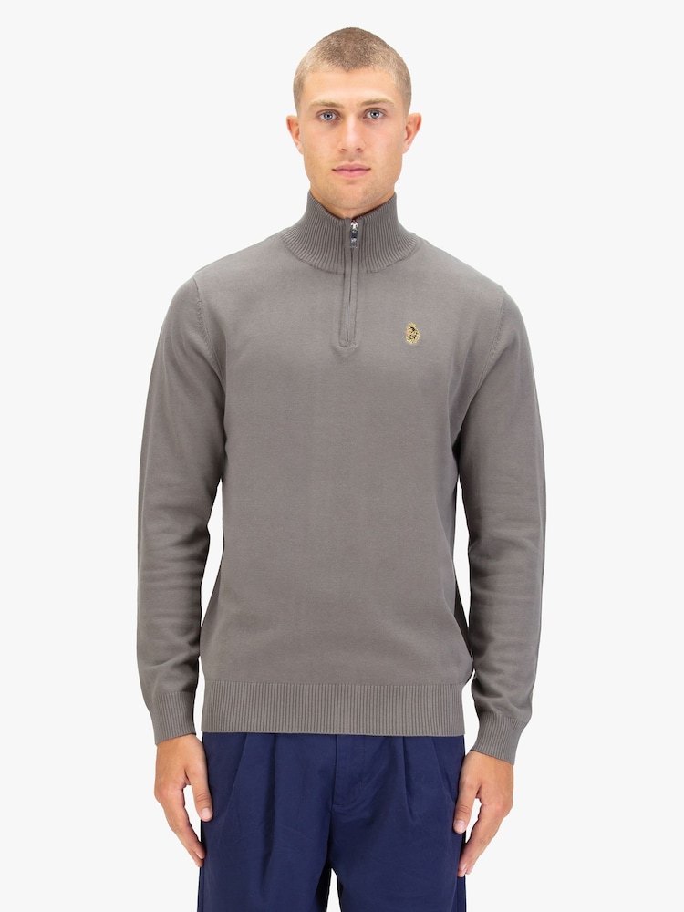 Luke 1977 Pretender Quarter Zip Kintted Jumper - Image 1 of 6