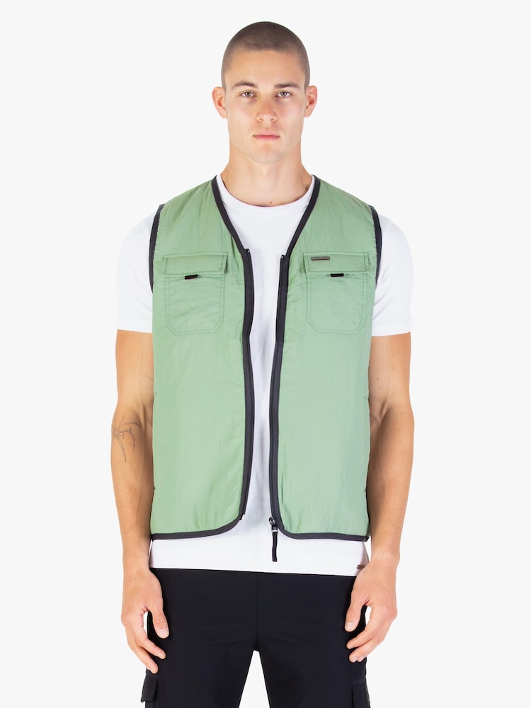 Luke1977 Green Austin TX Gilet - Image 1 of 7 Luke1977 Green Austin TX Gilet - Image 1 of 7