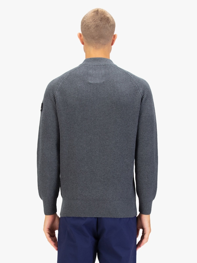Luke 1977 Grey Cromer Knitted Jumper - Image 2 of 7 Luke 1977 Grey Cromer Knitted Jumper - Image 2 of 7