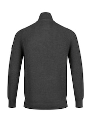 Luke 1977 Grey Watton Quarter Zip Knitted Jumper - Image 5 of 7