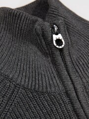 Luke 1977 Grey Watton Quarter Zip Knitted Jumper - Image 7 of 7