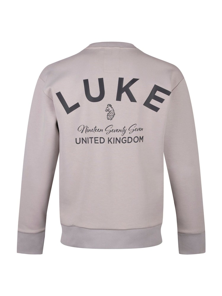 Luke 1977 Grey Oakwood Sweatshirt Putty - Image 5 of 5