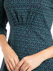 Weird Fish Felicity Printed Jersey Midi Dress - Imagem 4 de 7