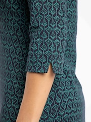 Weird Fish Felicity Printed Jersey Midi Dress - Imagem 5 de 7