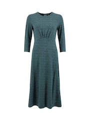 Weird Fish Felicity Printed Jersey Midi Dress - Imagem 6 de 7