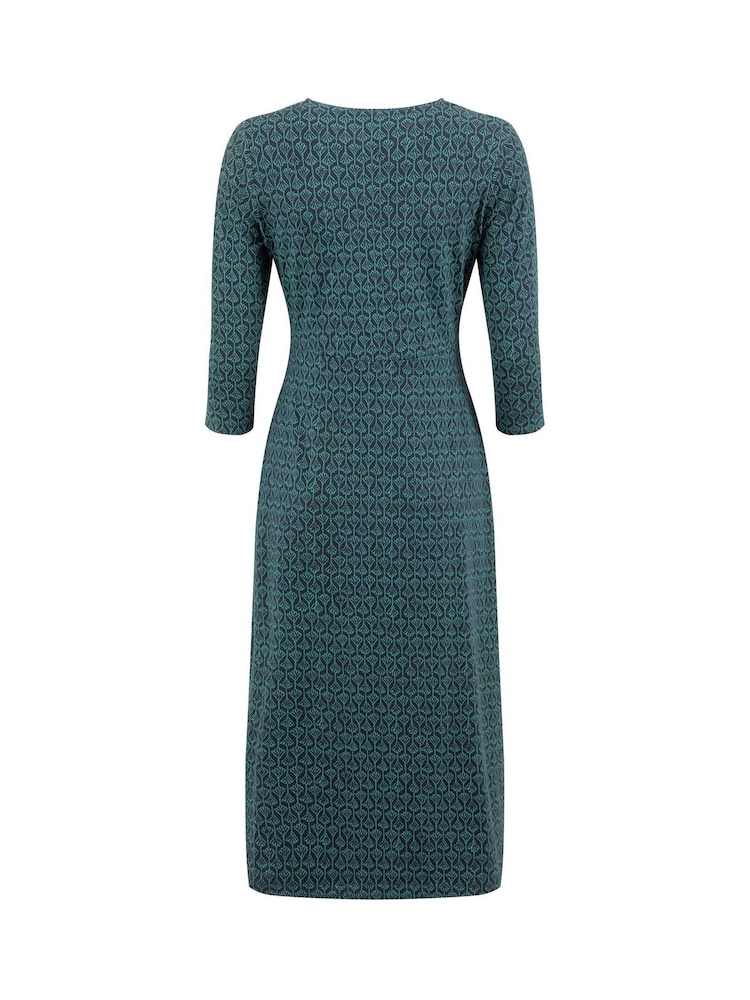 Weird Fish Felicity Printed Jersey Midi Dress - Imagem 7 de 7