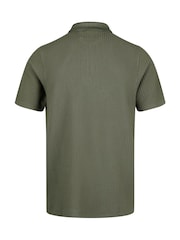 Luke 1977 Green Waffle On Polo Shirt - Image 5 of 6