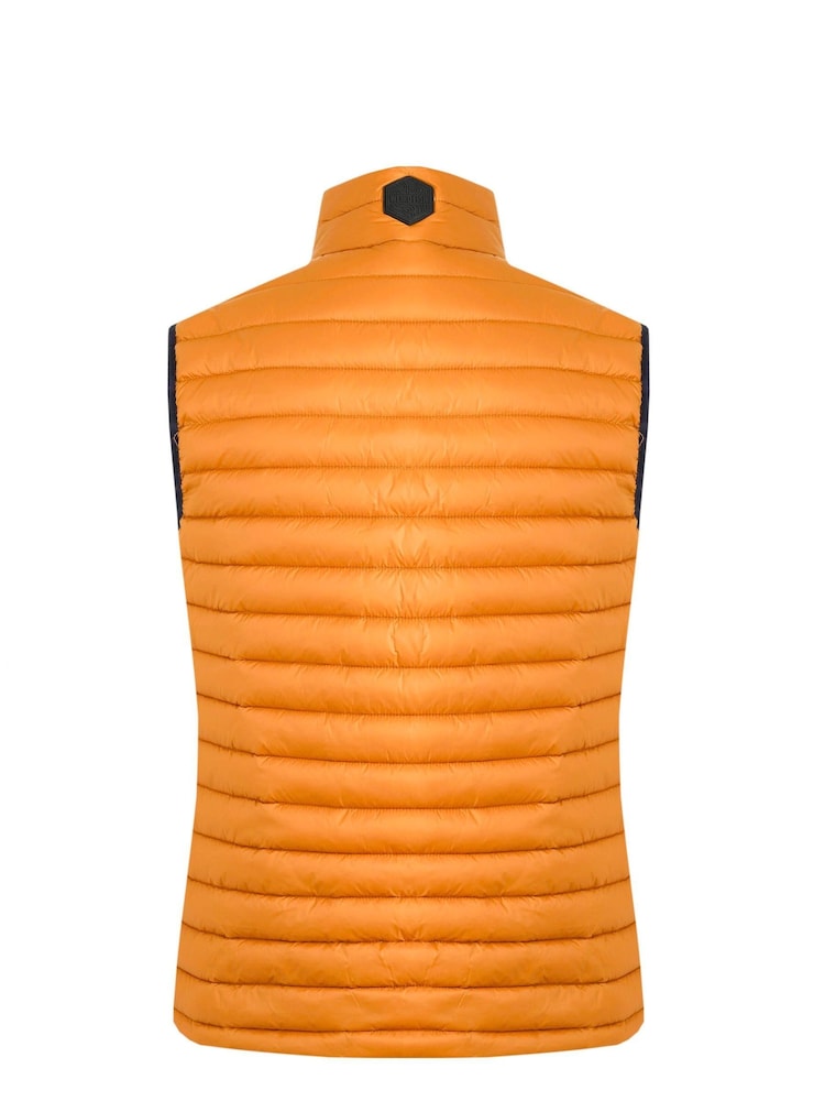 Weird Fish Orange Langtree Lightweight Showerproof Padded Gilet - Image 7 of 7 Weird Fish Orange Langtree Lightweight Showerproof Padded Gilet - Image 7 of 7
