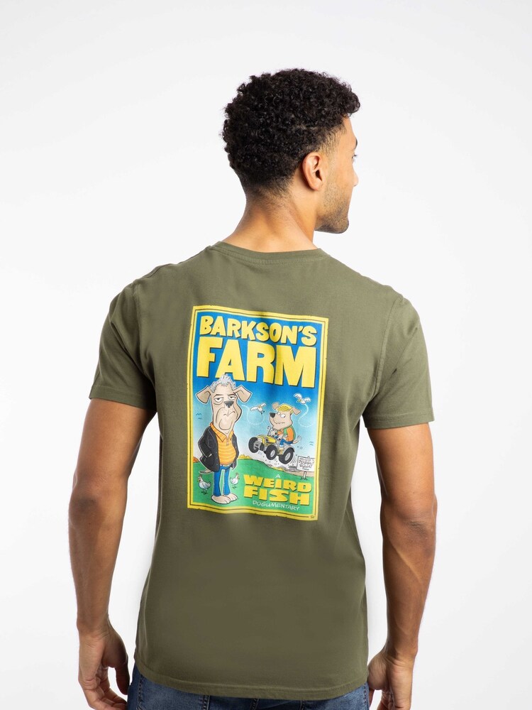 Weird Fish Green Barkson Farm Back Print Artist T-Shirt - Image 2 of 6 Weird Fish Green Barkson Farm Back Print Artist T-Shirt - Image 2 of 6