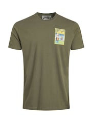 Weird Fish Green Barkson Farm Back Print Artist T-Shirt - Image 5 of 6