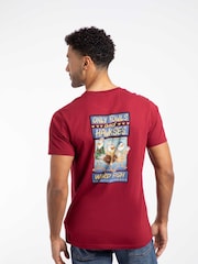Weird Fish Red Only Fowls and Hawkses Back Print Artist T-Shirt - Image 2 of 6