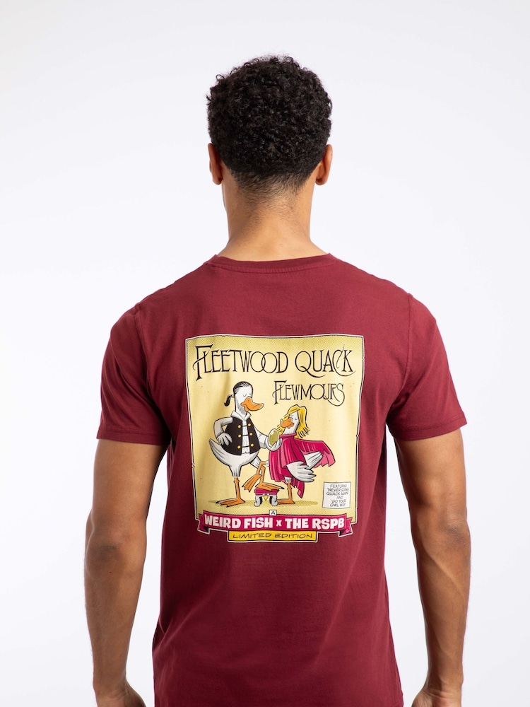 Weird Fish Red Flewmours Back Print Artist T-Shirt - Image 2 of 5 Weird Fish Red Flewmours Back Print Artist T-Shirt - Image 2 of 5