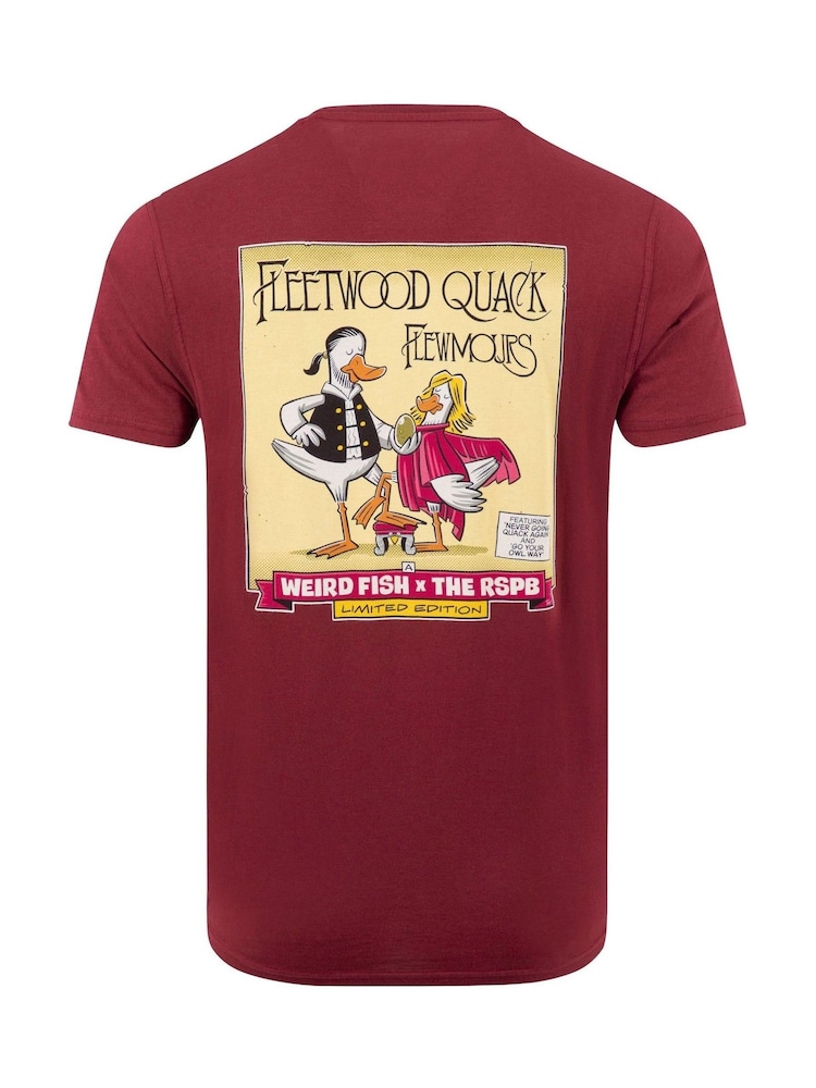 Weird Fish Red Flewmours Back Print Artist T-Shirt - Image 5 of 5