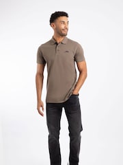 Marrón - Weird Fish Miles Pique Polo Shirt - Imagen 3 de 6