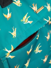 Weird Fish Blue Ekora Printed Polyester Backpack - Image 4 of 6