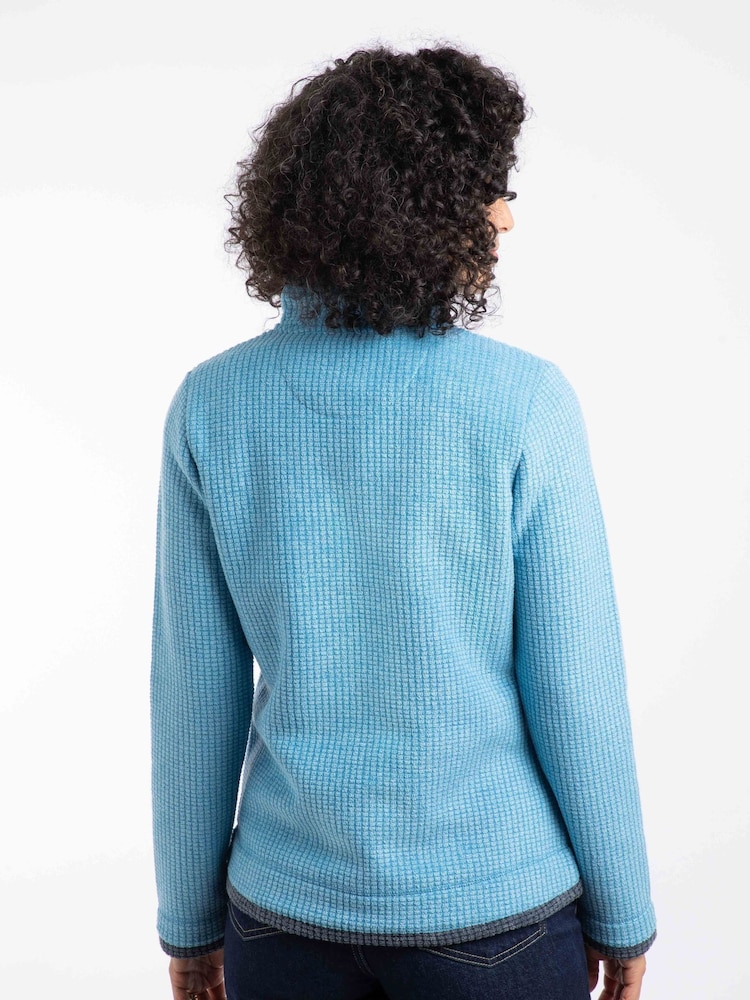 Weird Fish Blue Beye 1/4 Zip Grid Fleece - Image 2 of 6