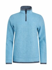 Weird Fish Blue Beye 1/4 Zip Grid Fleece - Image 5 of 6